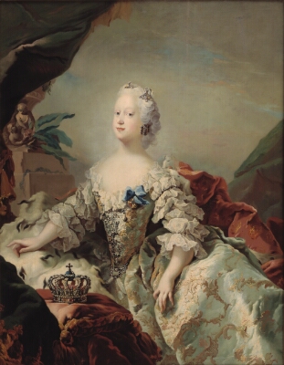 Louise, Frederik V's First Queen in her Coronation Robes, Pilo, C.G., 1747