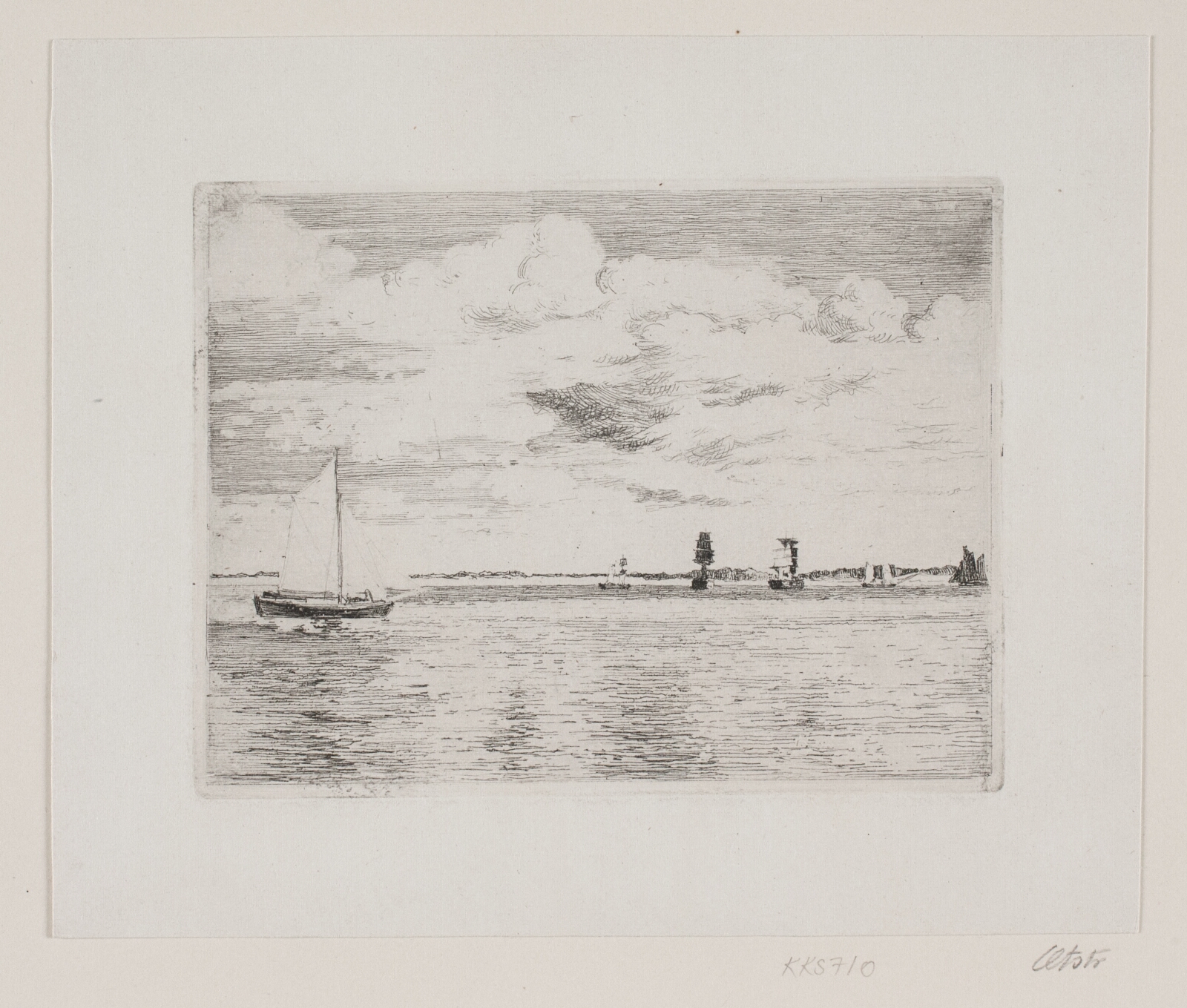 Carl Bloch, Søstykke. Skyet luft