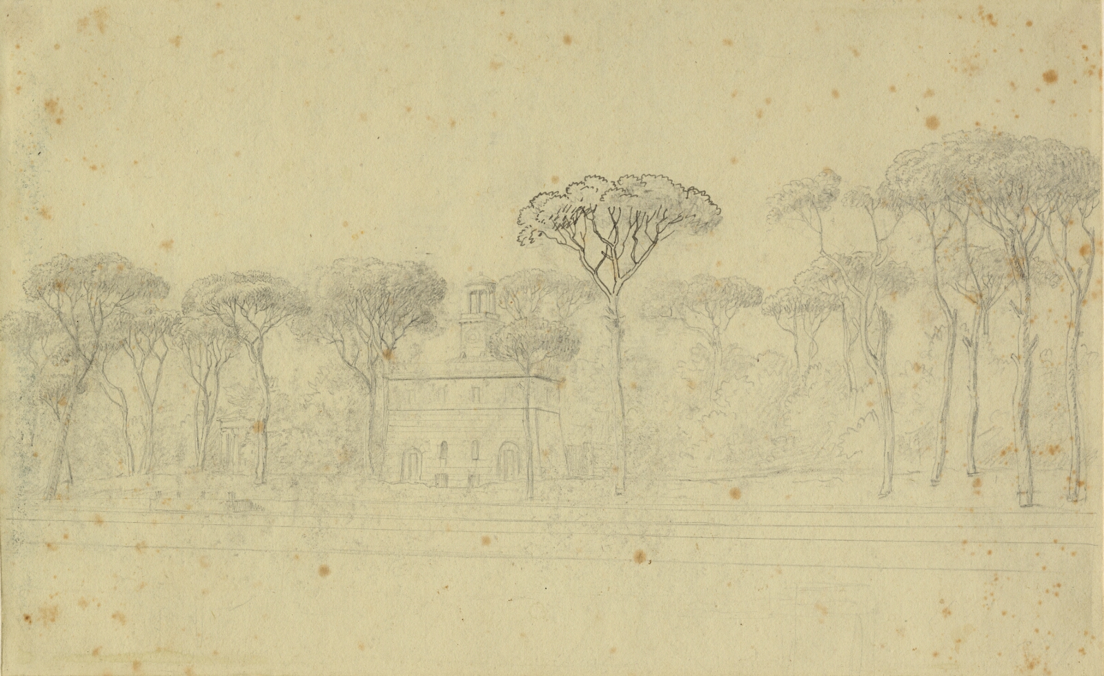 C.W. Eckersberg, Pinier i villa Borgheses have.