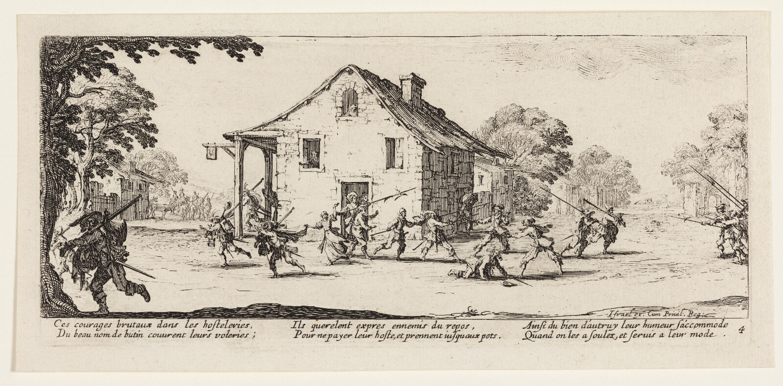 Jacques Callot, Et herberg plyndres