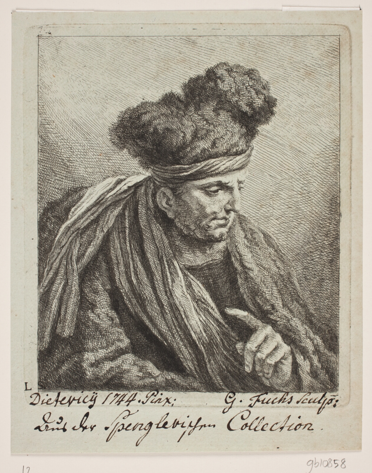 Georg Mathias Fuchs, En mand med turban