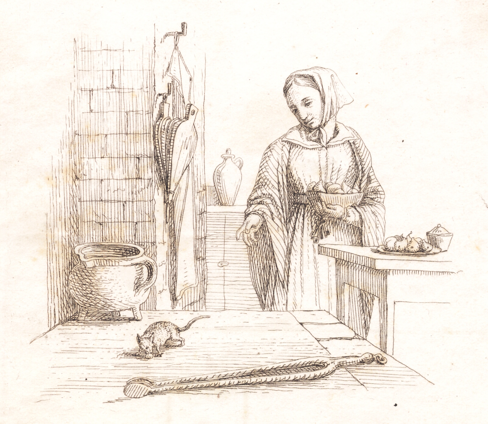 Martinus Rørbye, Illustration til "Halvhundrede Fabler for Børn" af Hey
