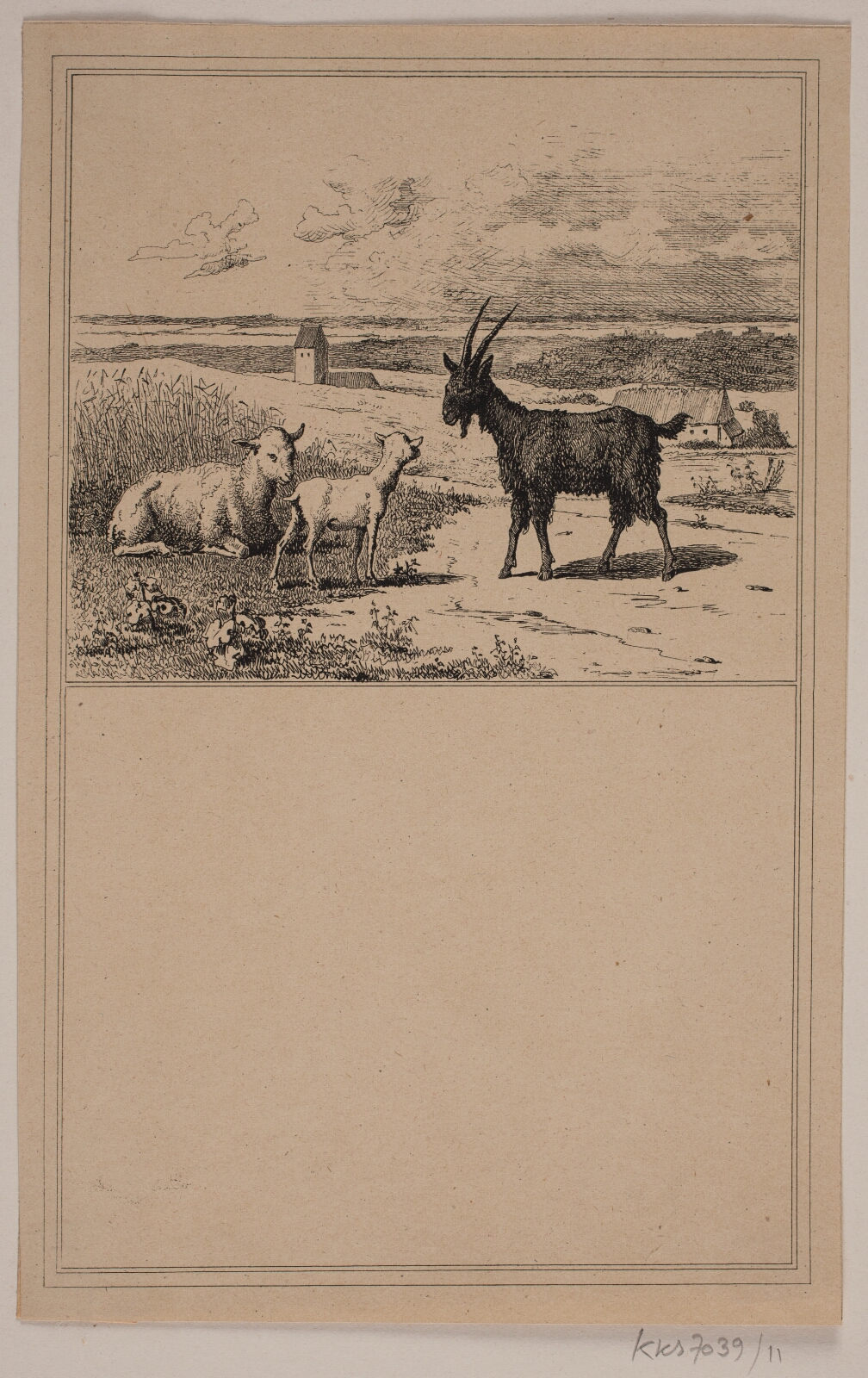 Adolph Kittendorff, Lammet og bukken. Nr. 10 i Chr. Winther og M. Rørbye, "25 Billeder for små børn"
