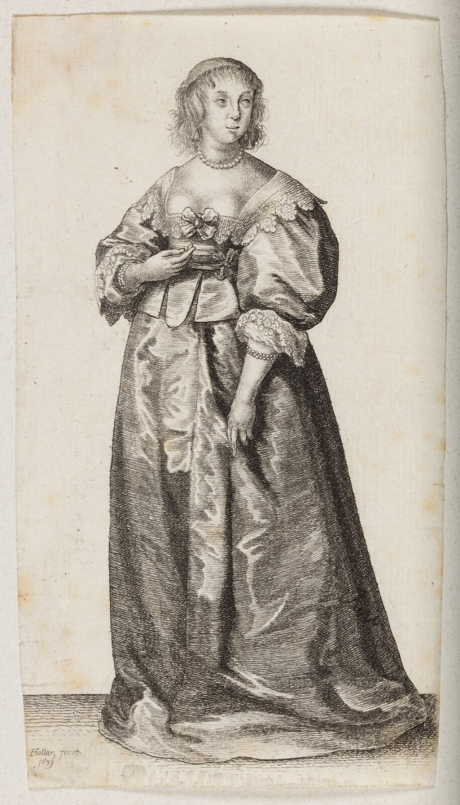 Wenceslaus Hollar, Kvinde med perlehalskæde og -armbånd