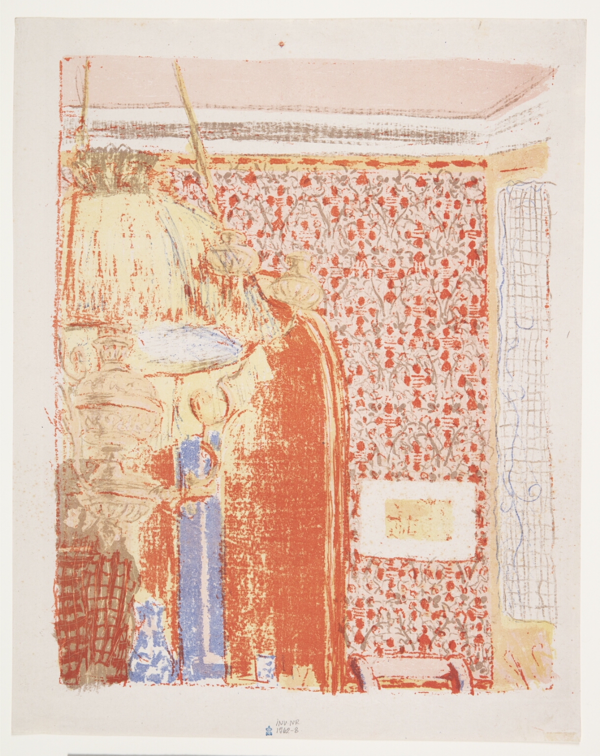 Intérieur aux tentures roses II