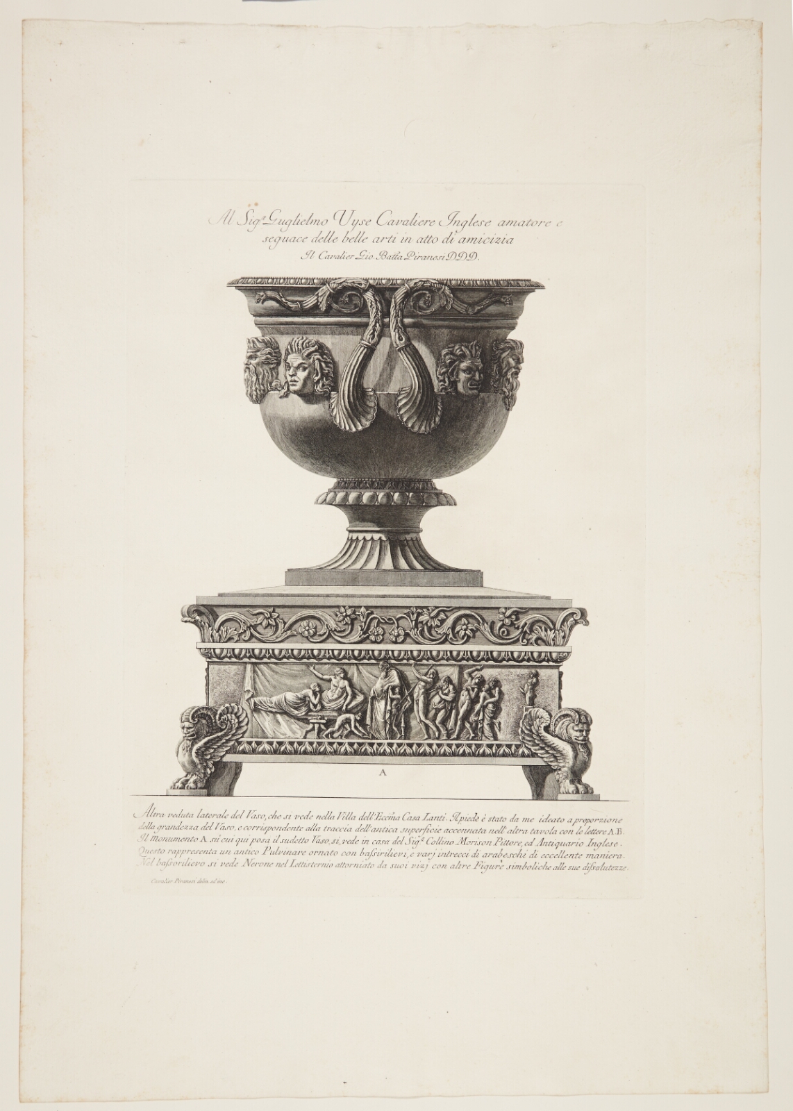 Giovanni Battista Piranesi, Samme vase som i forrige blad, set fra en anden vinkel