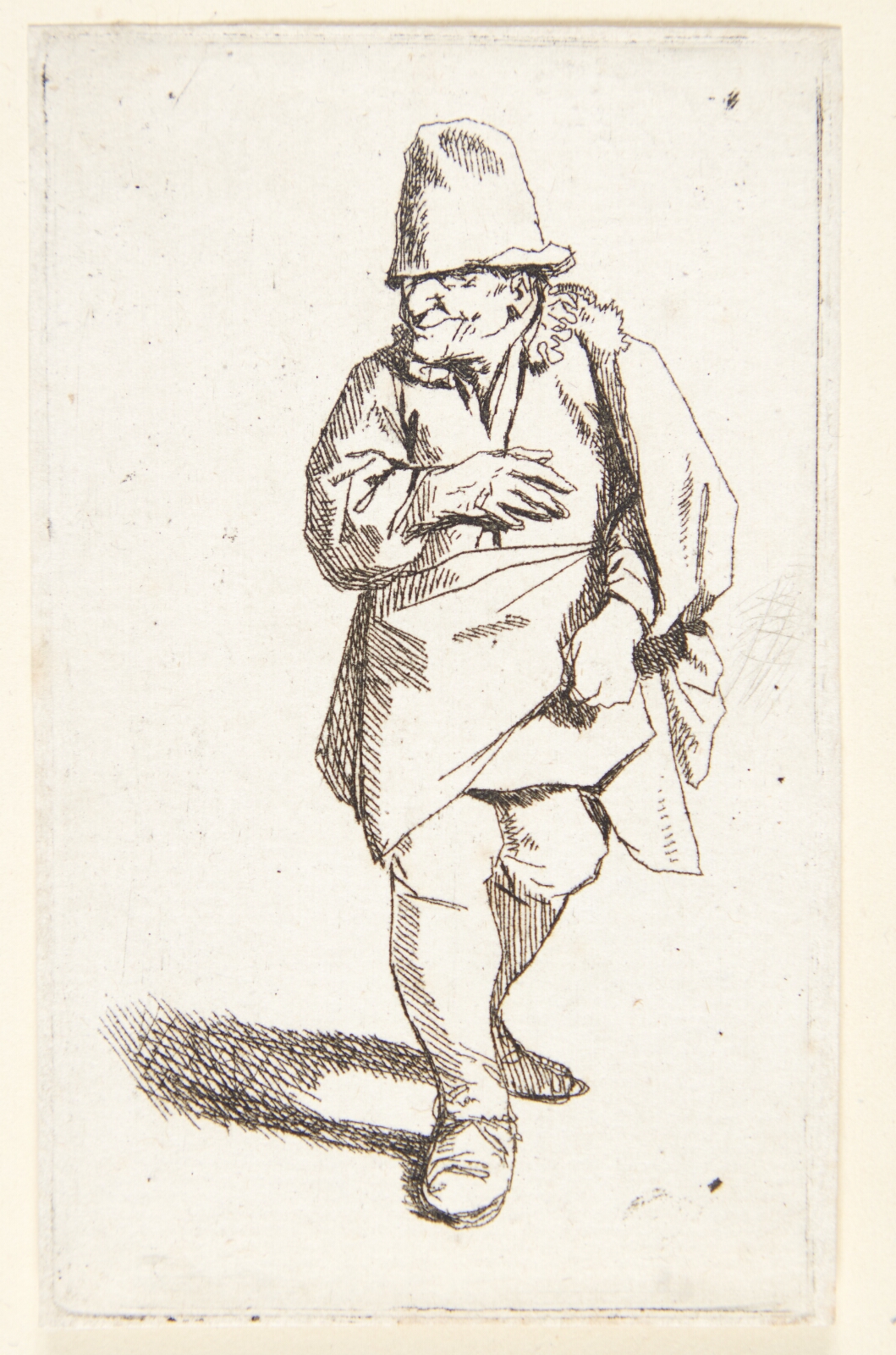 Cornelis Pietersz Bega, Stående mand med høj hat og kort frakke
