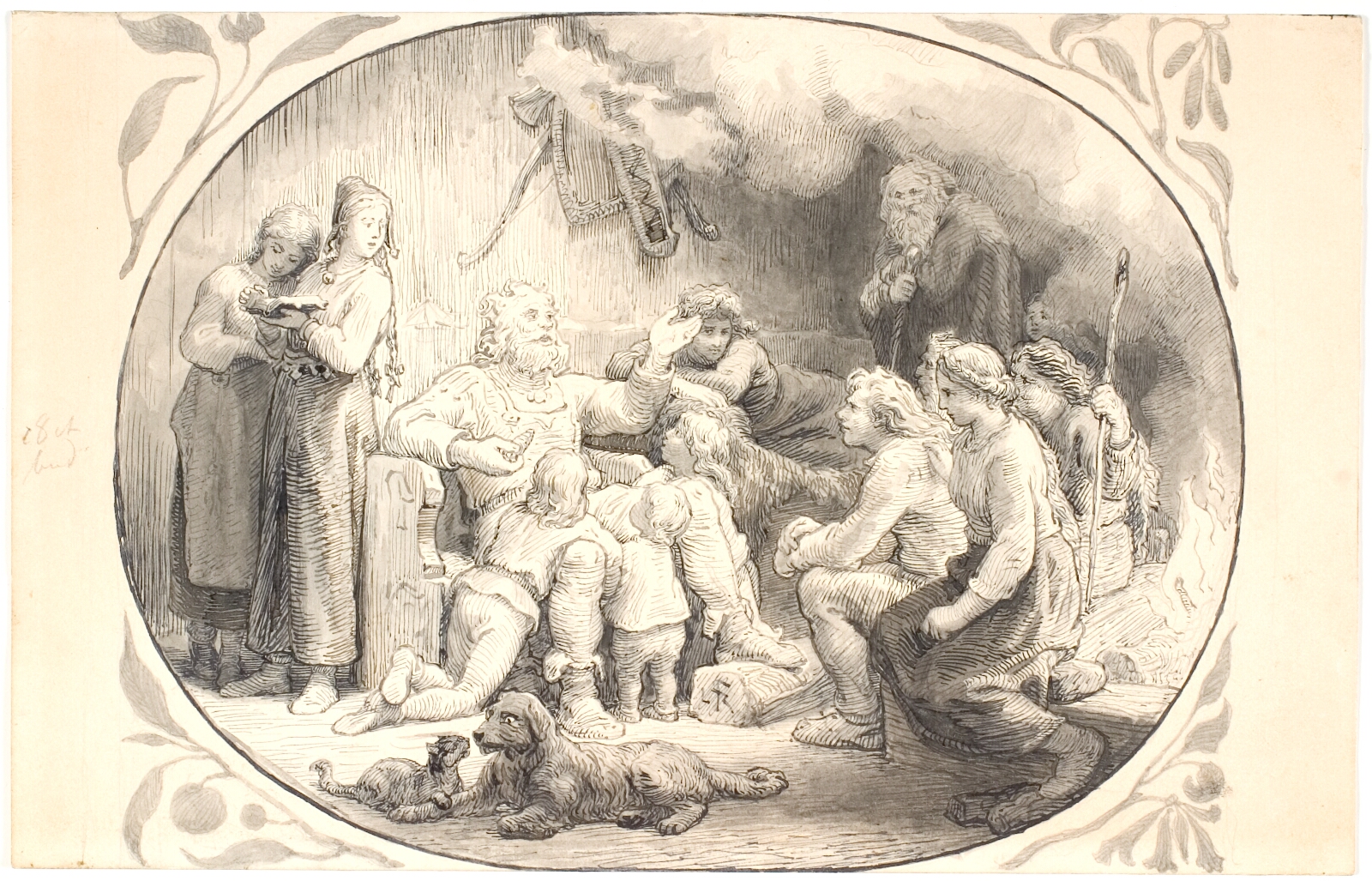 Lorenz Frølich, Illustration til kapitlet "Følget drager hjem"