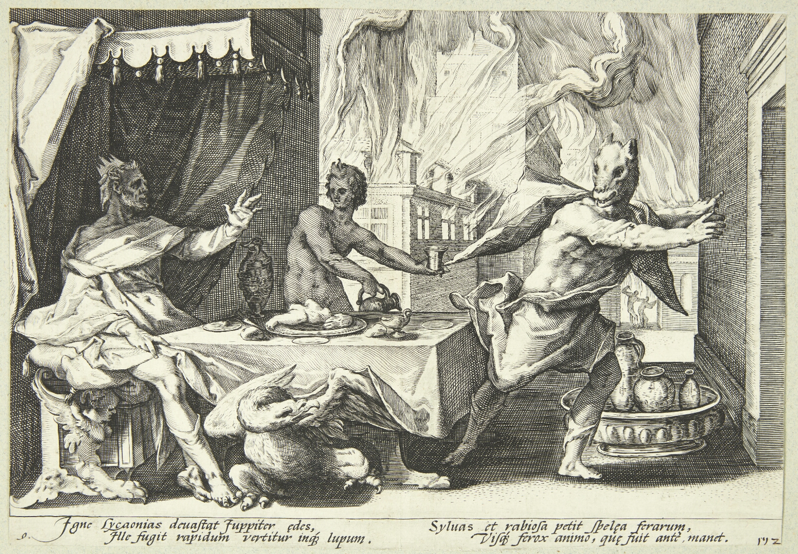 Hendrick Goltzius, Lykaon forvandles til en ulv