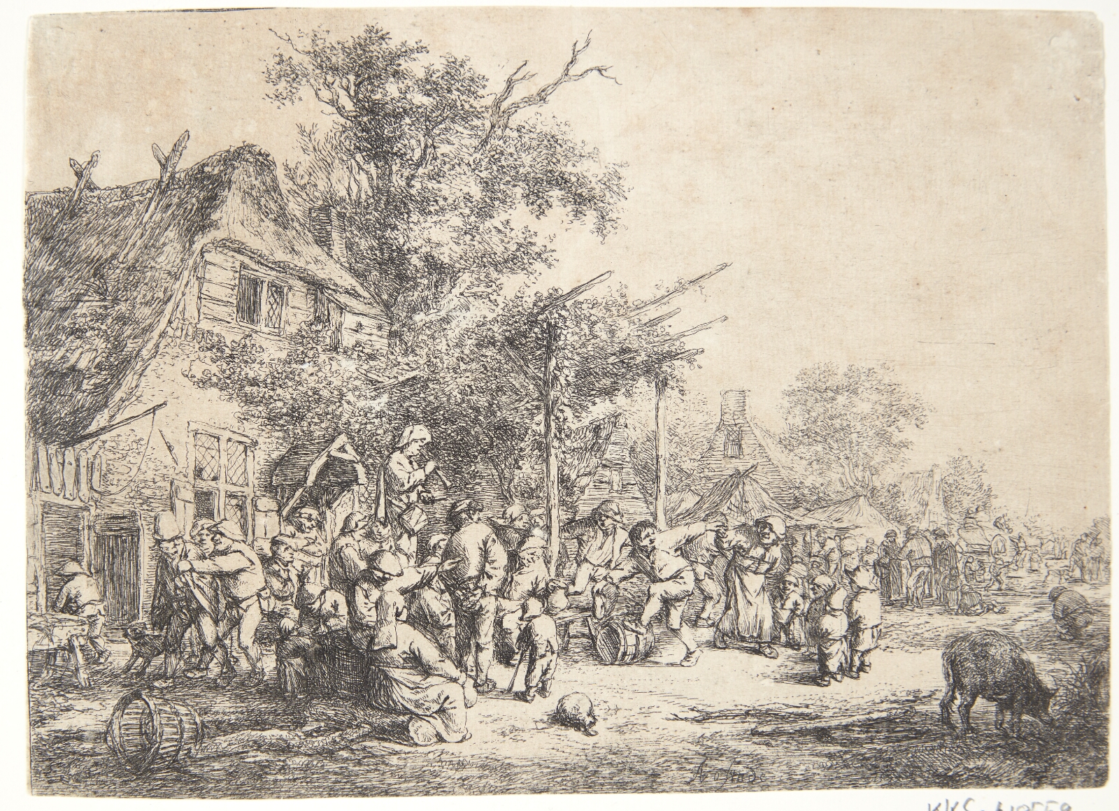 Adriaen van Ostade, Dansende bønder ved et herberg