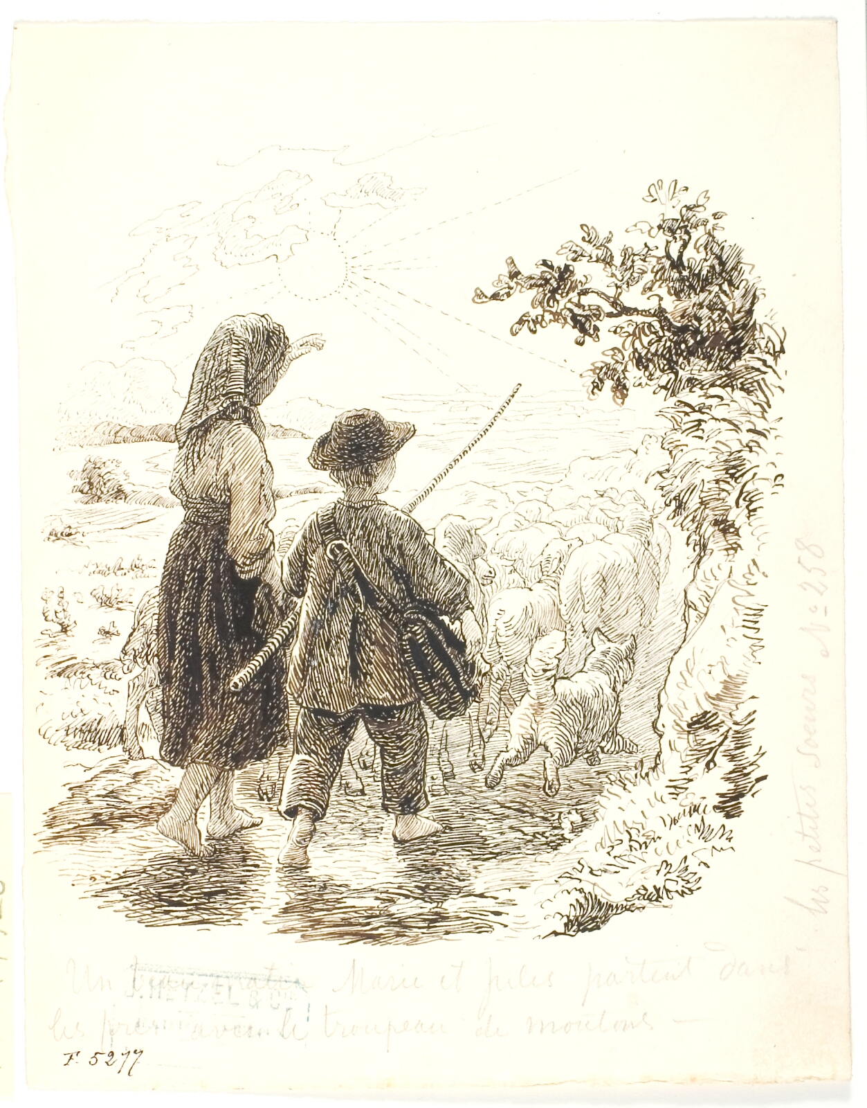 Lorenz Frølich, Marie og Jujules som fårehyrder