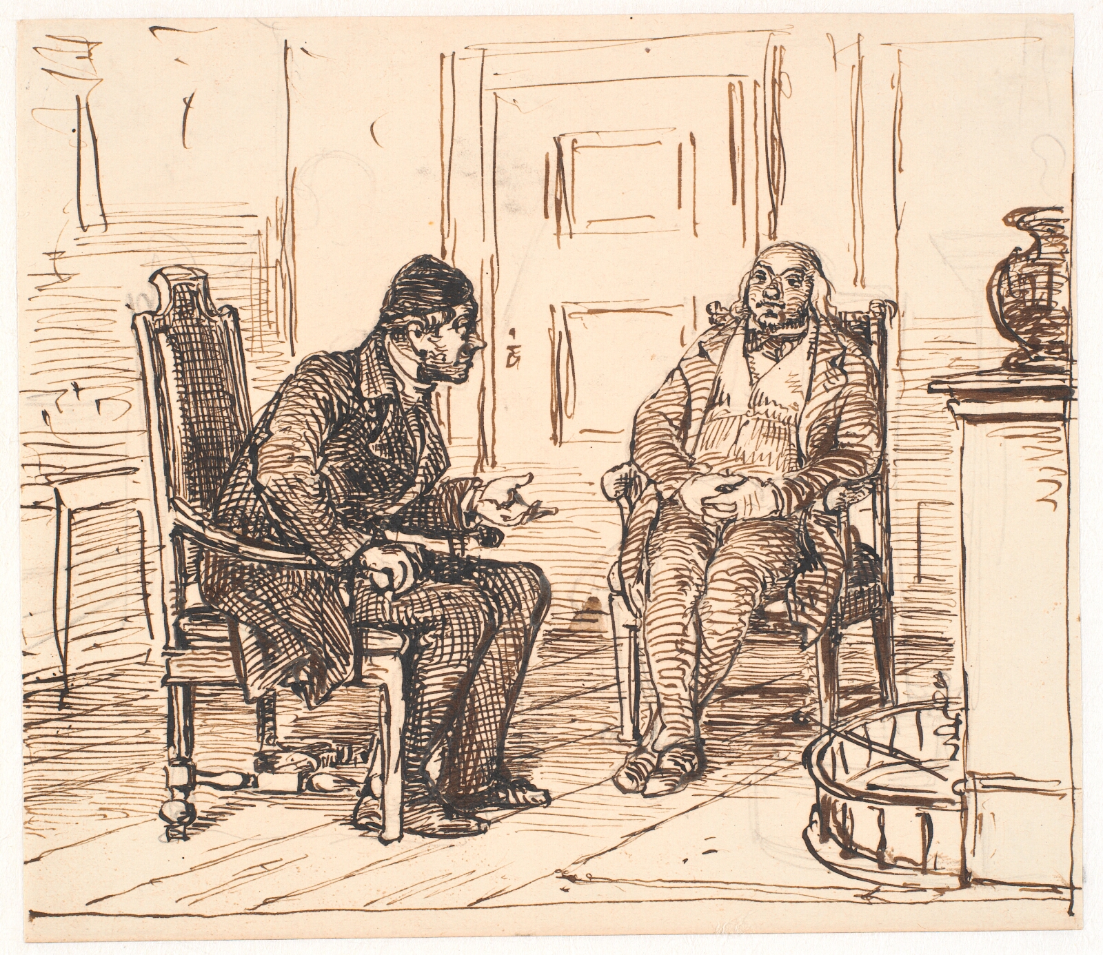 Wilhelm Marstrand, Diskussion mellem to velærværdigheder