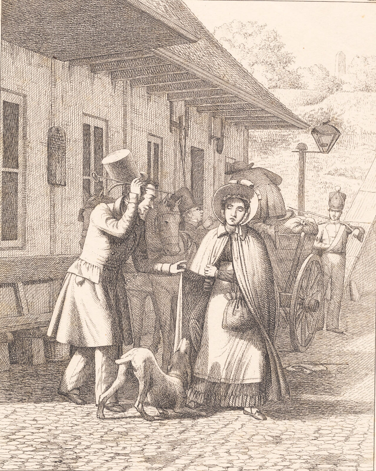 Wilhelm Marstrand, Scene udenfor en konsumtionsbod
