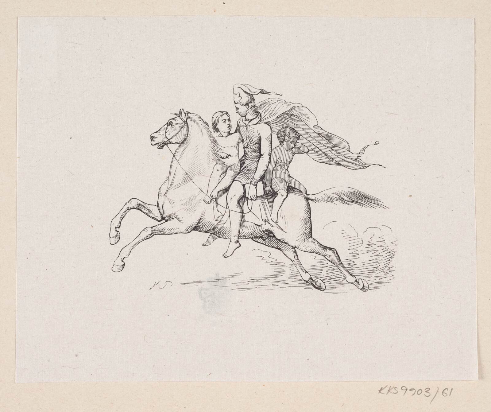 H.P. Hansen, Illustration til "Ole Lukøie" i H.C. Andersen, "Eventyr og Historier", Bind 1