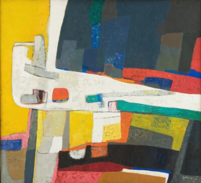 Composition (yellow, black and white)