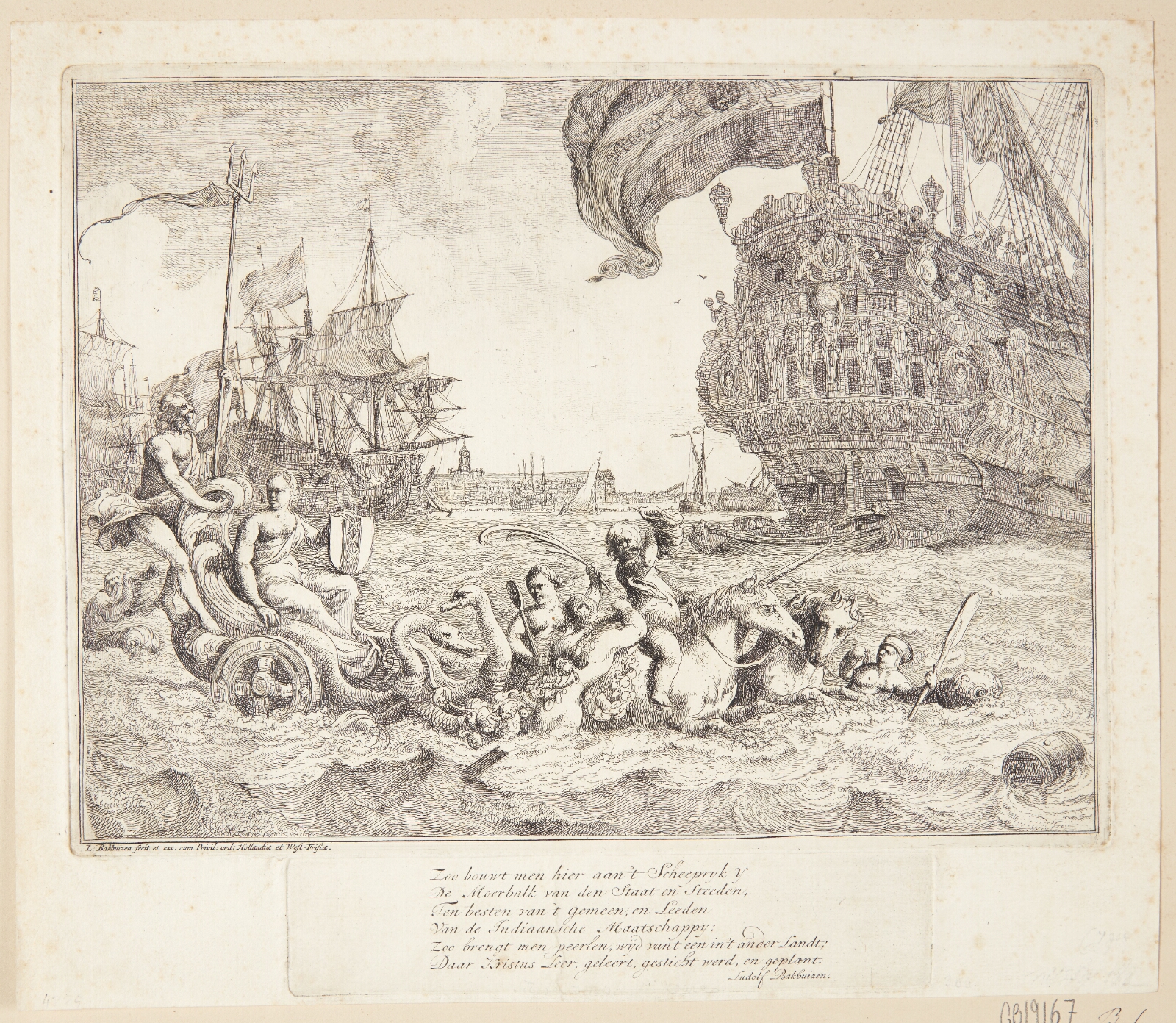 Ludolf Bakhuizen, Neptuns vogn trukket af søheste