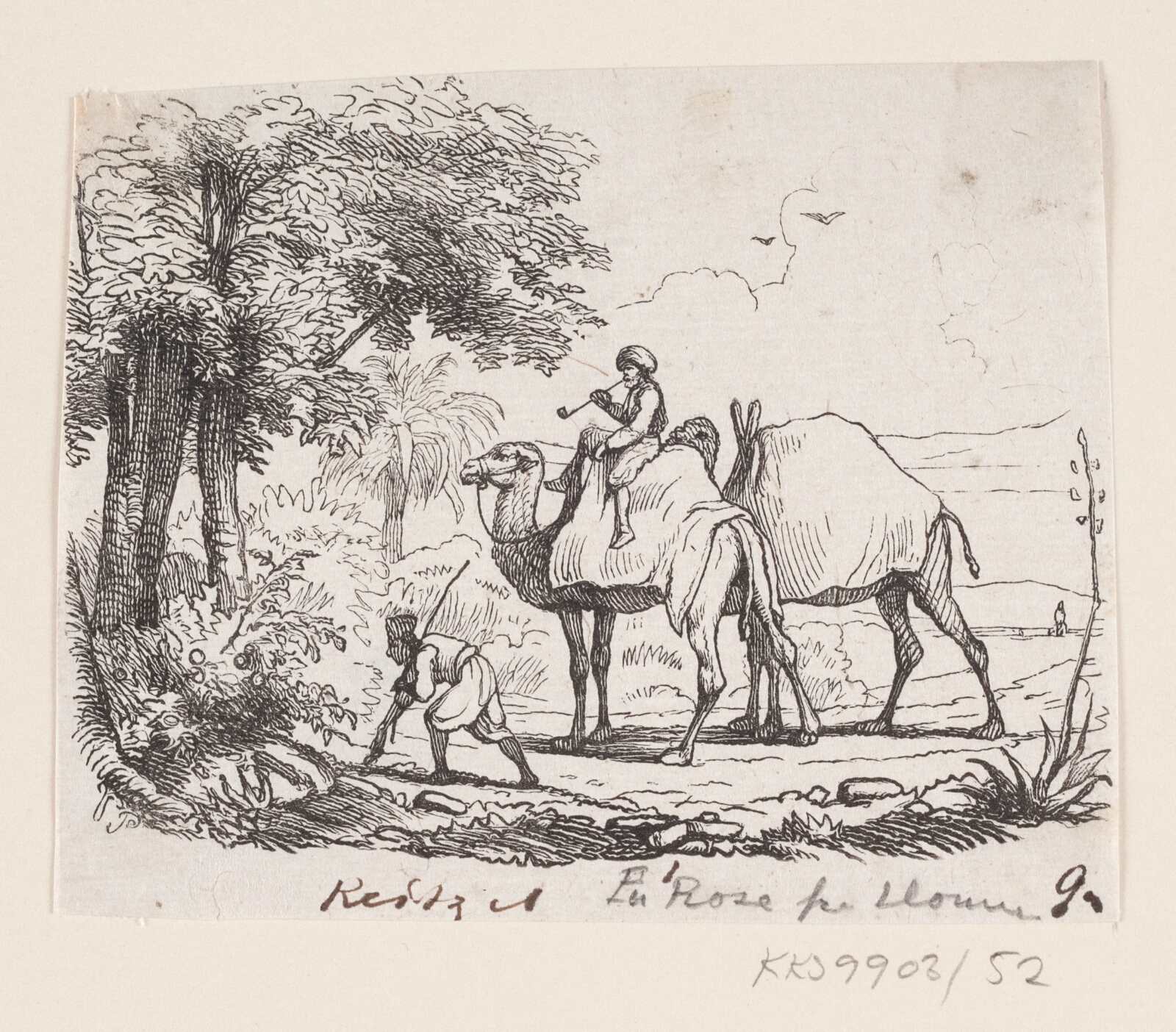 H.P. Hansen, Illustration til "En Rose fra Homers Grav" i H.C. Andersen, "Eventyr og Historier", Bind 1