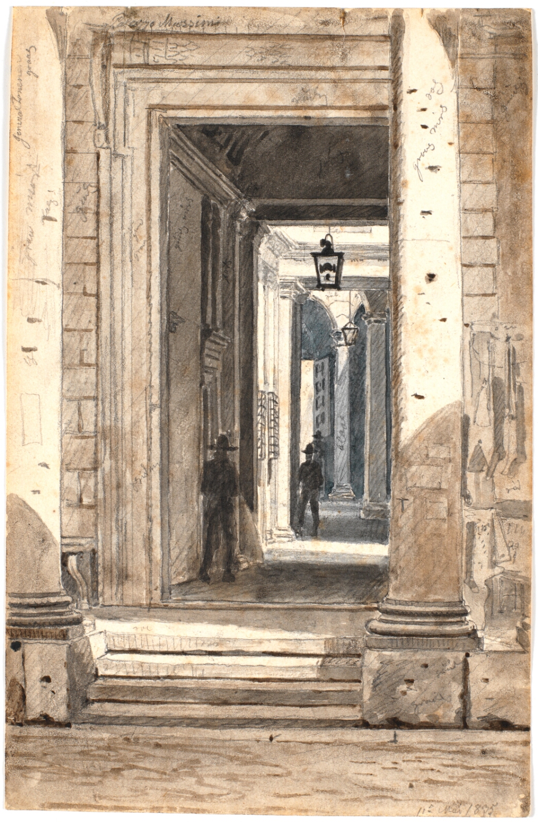 Martinus Rørbye, Palazzo Massimo alle Colonne. Rom 1835