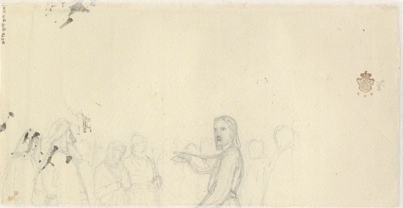C.W. Eckersberg, Fragment af en komposition med Kristusfigur