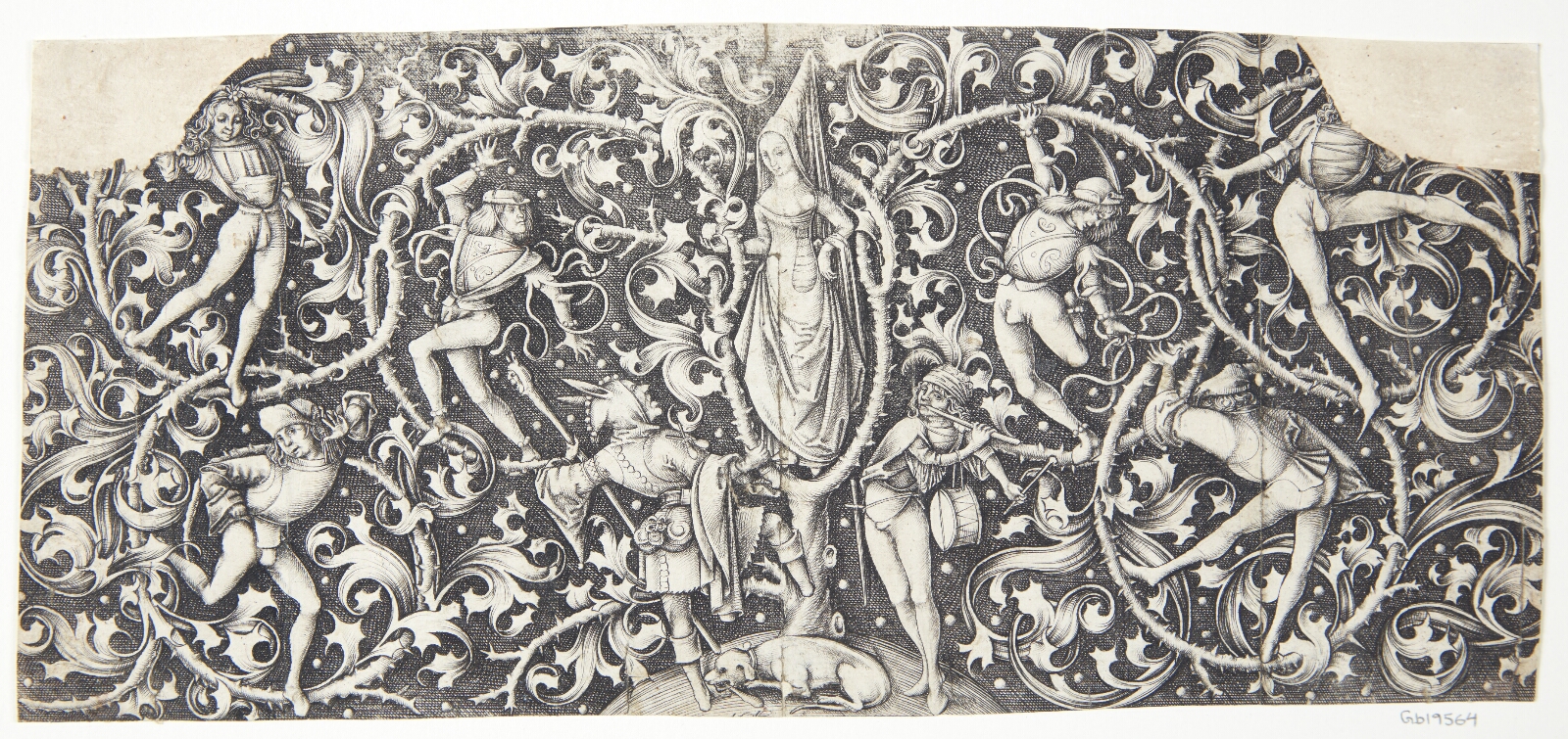 Israhel van Meckenem, Ornament med hofdanser (moresca)