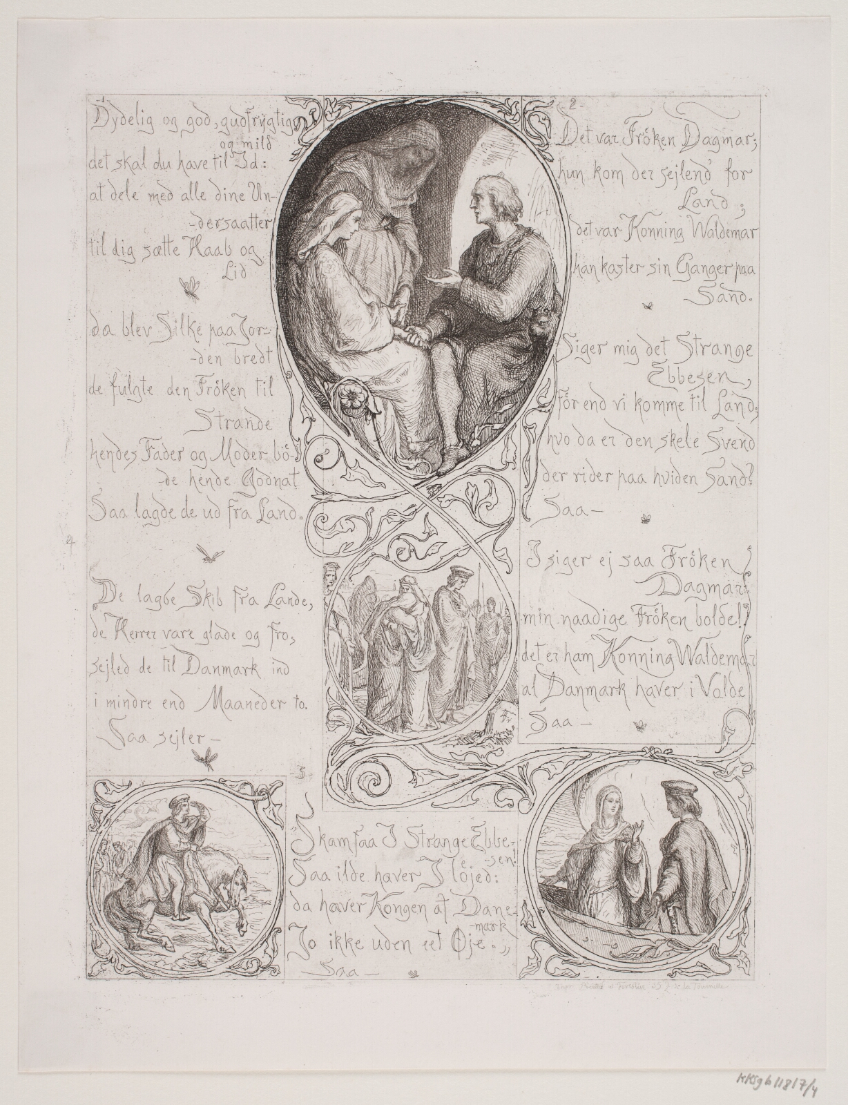 Lorenz Frølich, Illustration nr. 4 til "Visen om Dronning Dagmars ankomst til Danmark"