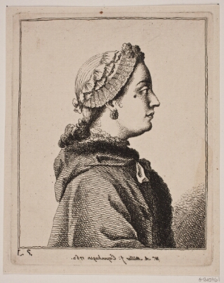 En yngre Dame i Profil, Müller, W.A., 1763