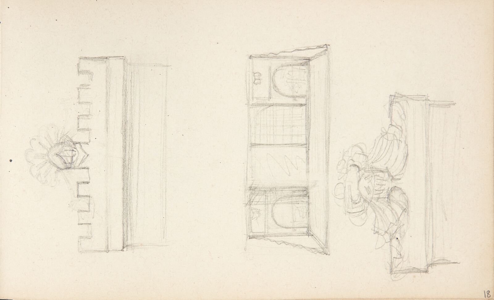 Agnes Slott-Møller, Arkitekturstudier, bl.a. af brystningen på et tårn