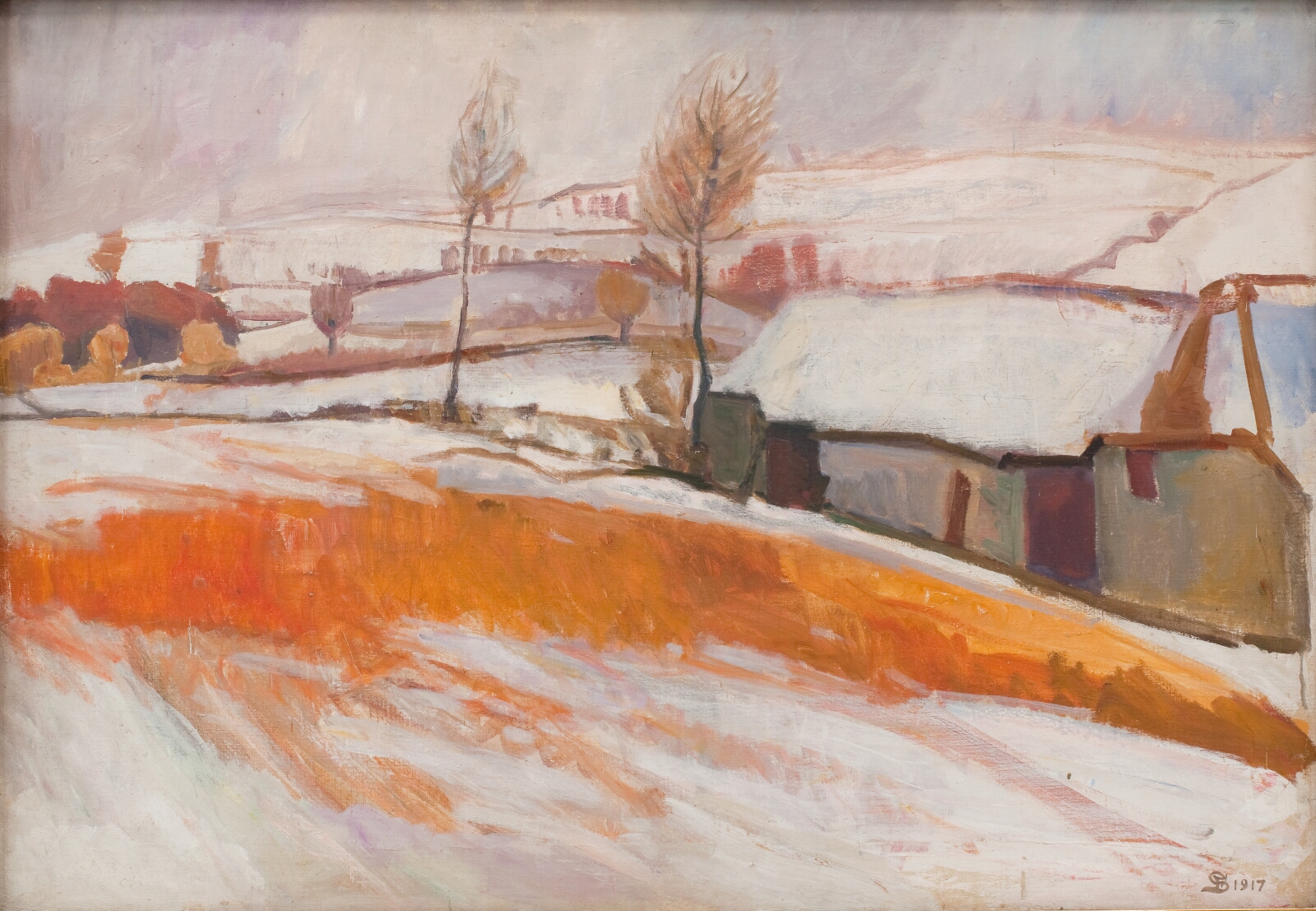 Fritz Syberg, Over Kærby Bakke. Vinter