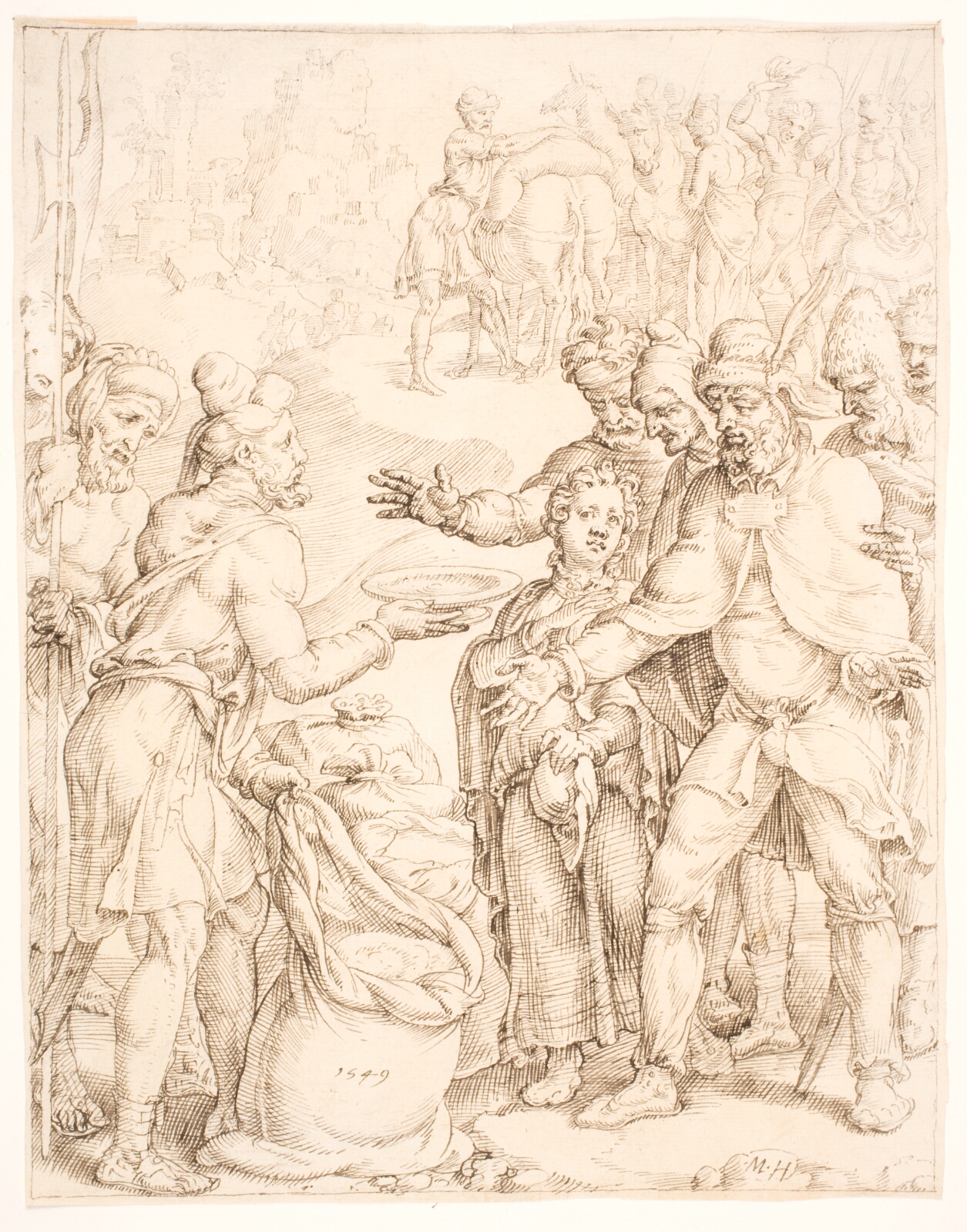 Maarten van Heemskerck, Farao's sølvbæger bliver fundet i Benjamin's sæk