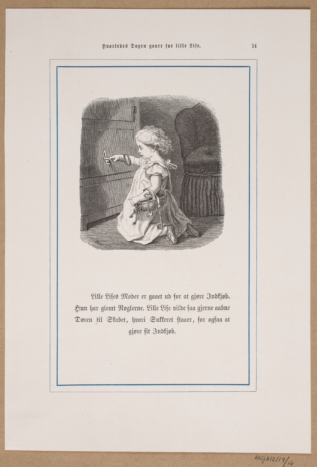 Lorenz Frølich, Illustration til "Hvorledes Dagen gaaer for Lille Lise"