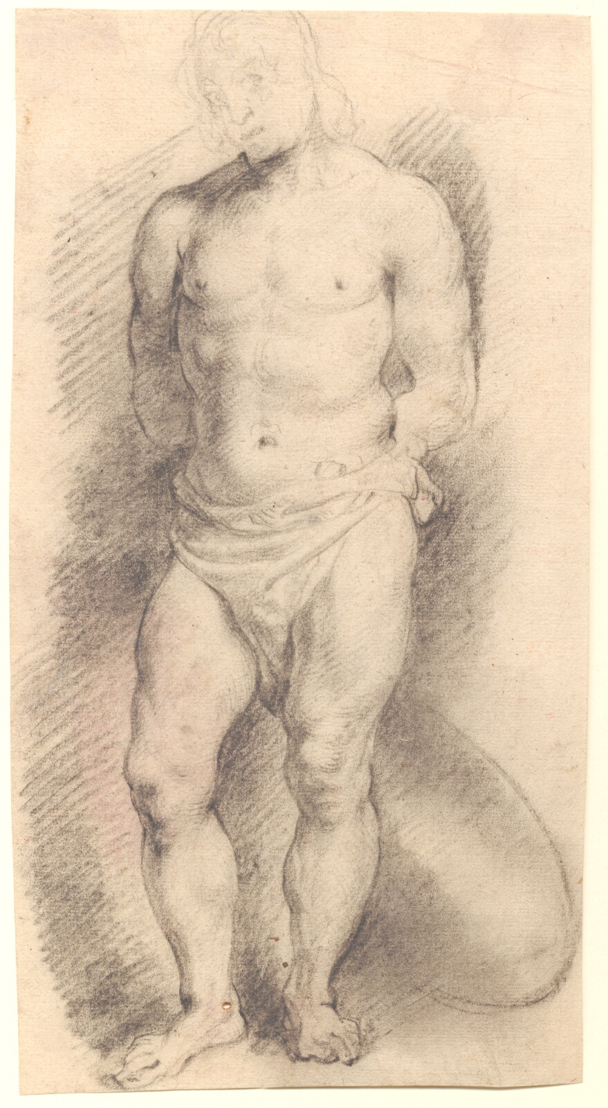 Willem Panneels, Mandlig figur set frontalt. Skt. Sebastian