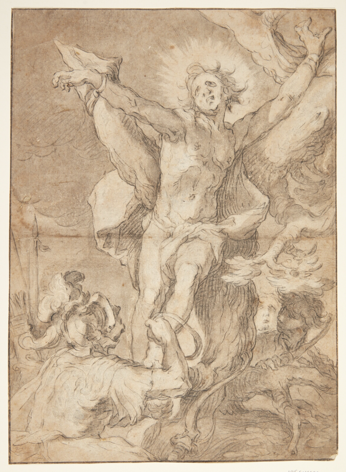 Abraham Bloemaert, Sankt Sebastian bindes til et træ af en romersk soldat