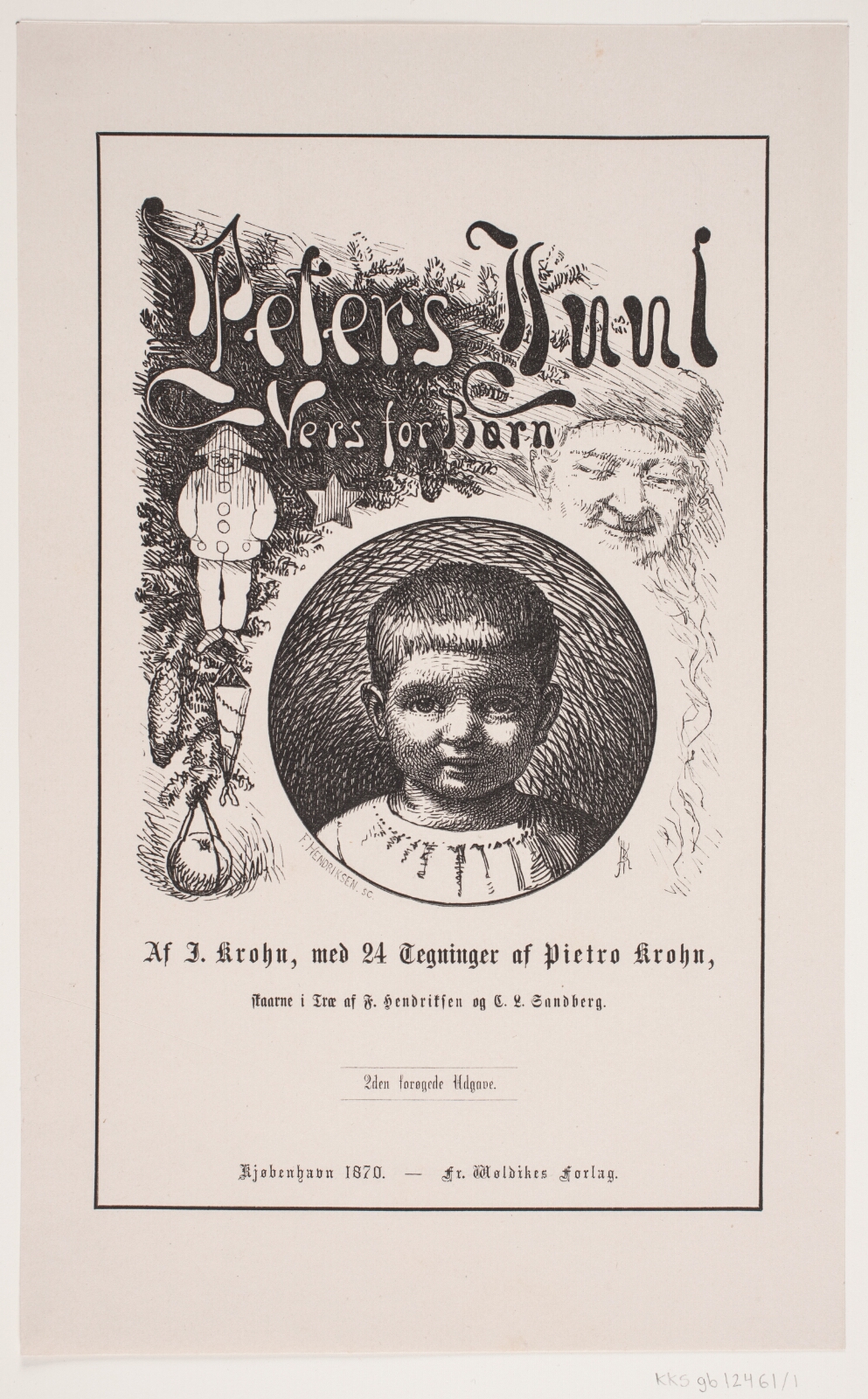 F. Hendriksen, Titelblad til Johan Krohn, "Peters jul"