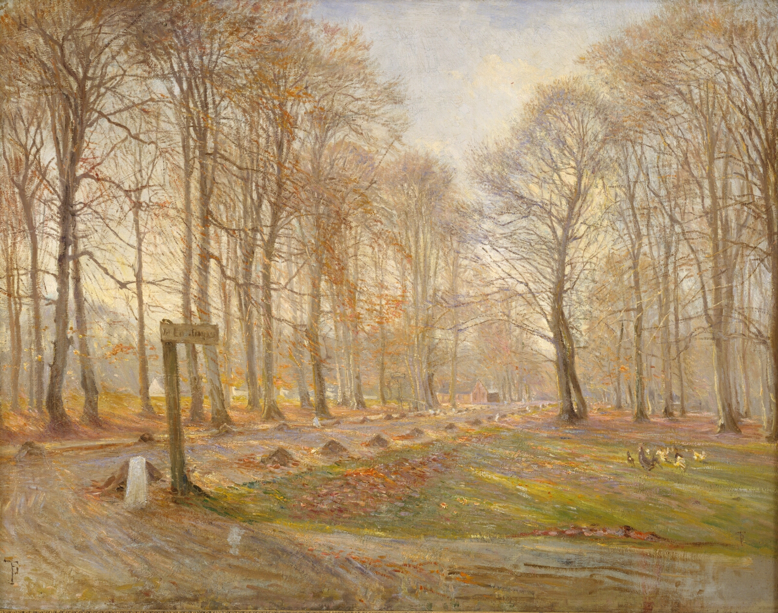 Theodor Philipsen, En sen efterårsdag i Dyrehaven. Solskin
