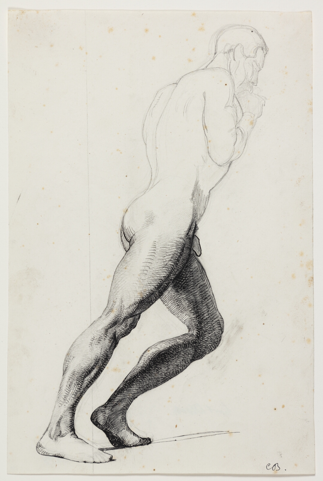 Carl Bloch, Studie til Samsons ben til museets billede "Samson hos Filistrene" (kms830)