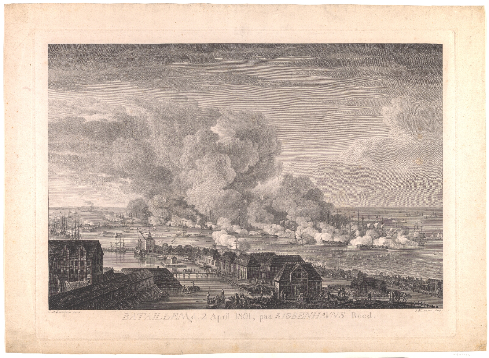 J.F. Clemens, Slaget på Reden d. 2. april 1801