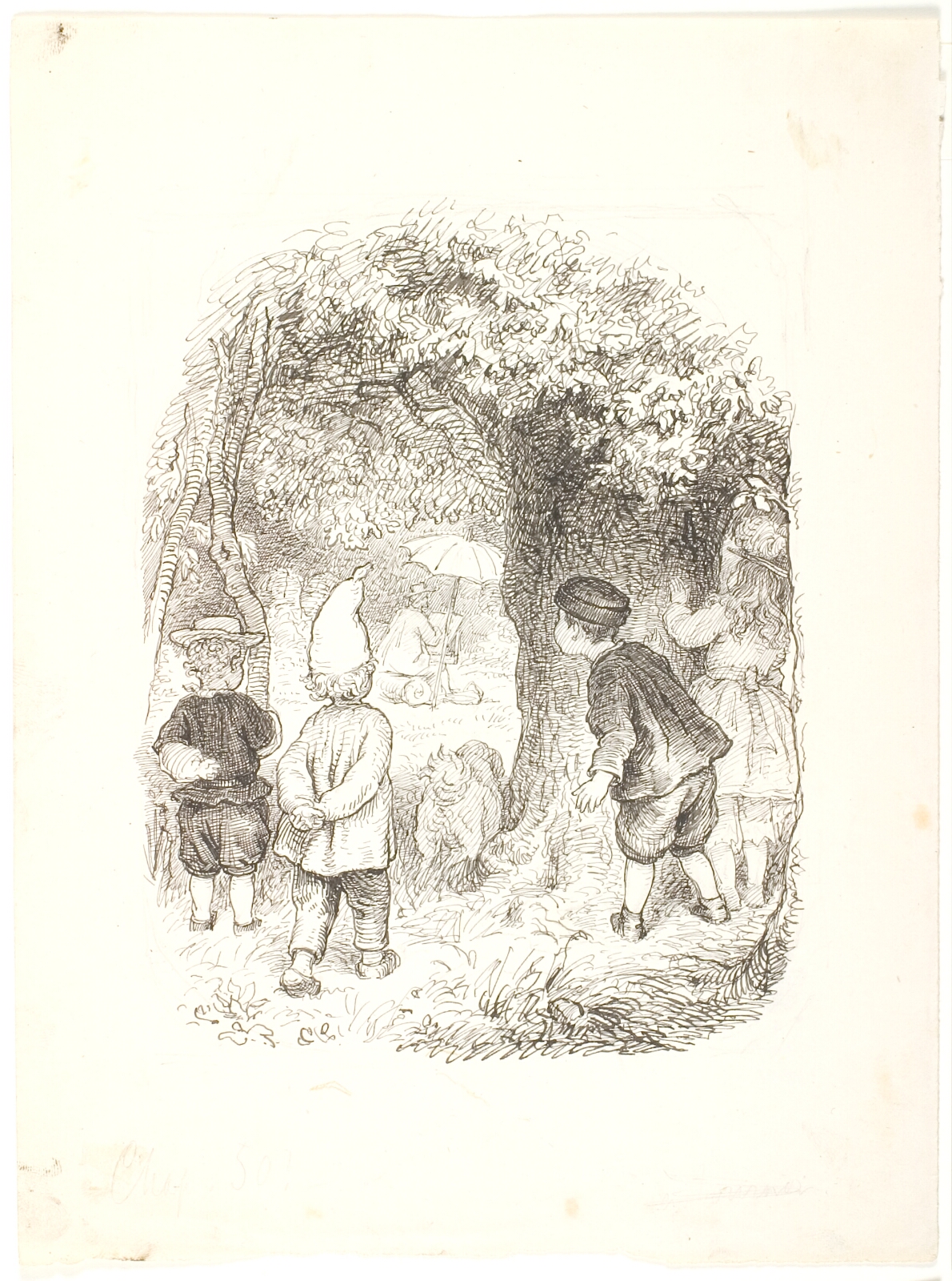 Lorenz Frølich, De fire børn i en skov