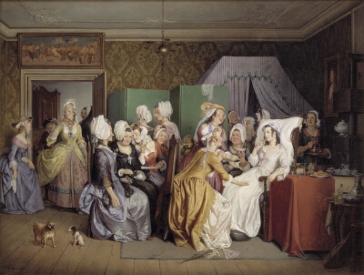 Scene from Ludwig Holberg's The Lying-in Room