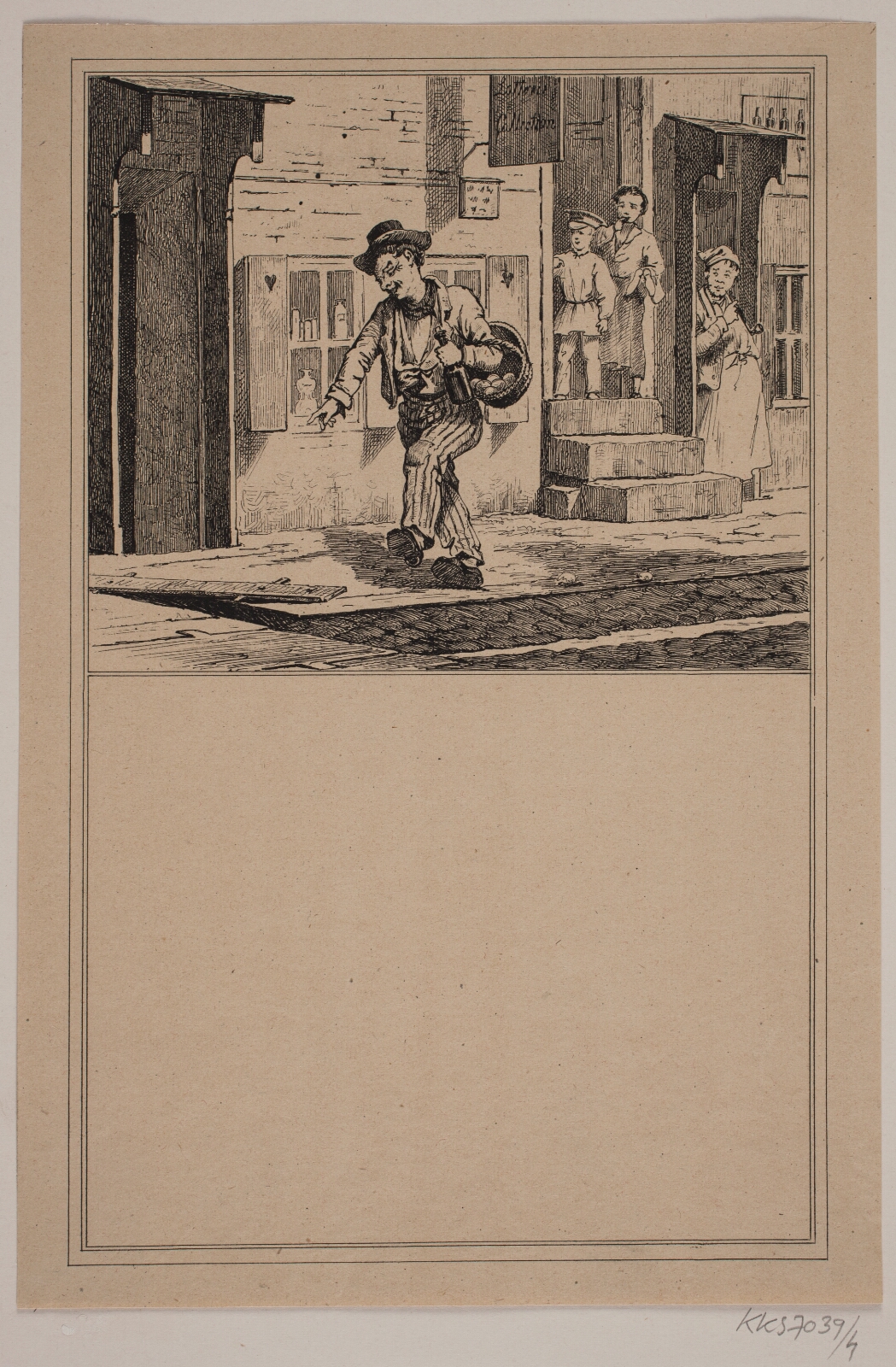 Adolph Kittendorff, Den drukne. Nr. 3. i Chr. Winther og M. Rørbye, "25 Billeder for små børn"