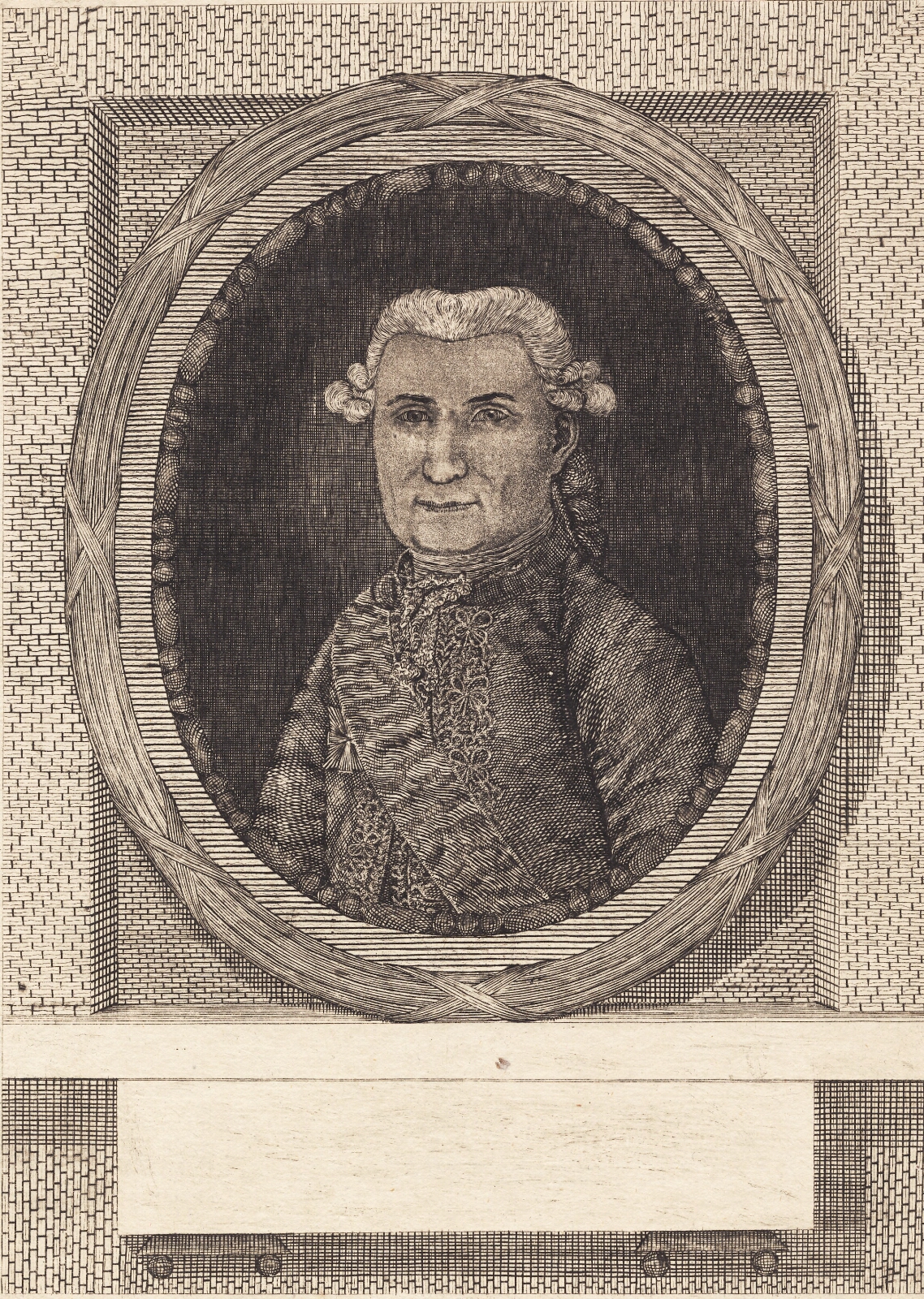 J.F. Clemens, Ufærdigt portræt af Ove Høegh-Guldberg