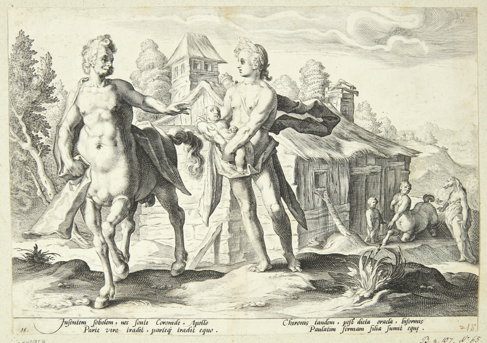 Hendrick Goltzius, Apollon betror Cheiron med Asklepios uddannelse