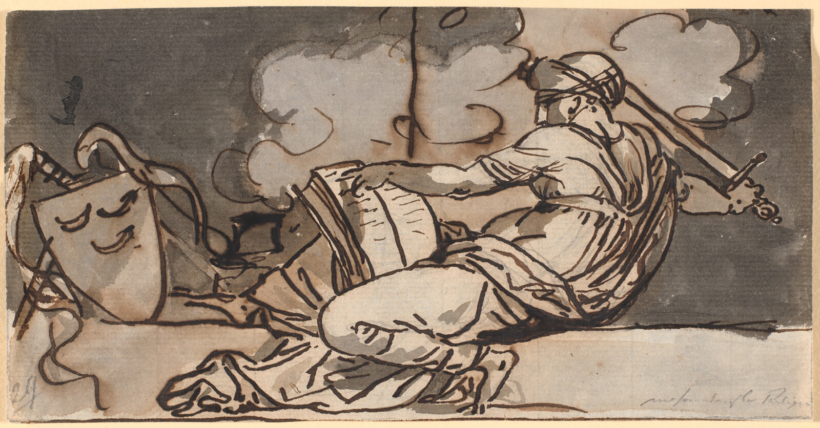 Nicolai Abildgaard, Liggende kvindefigur symboliserende den muhamedanske religion