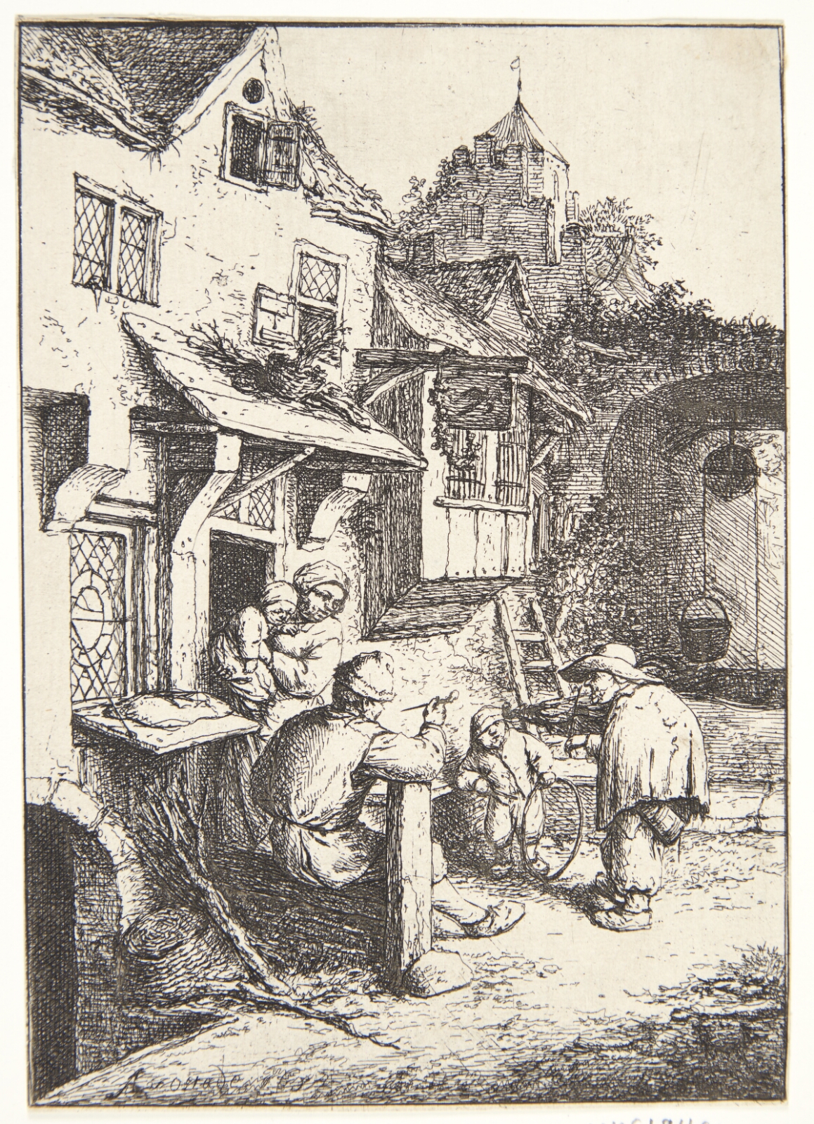 Adriaen van Ostade, Den pukkelryggede fiolspiller