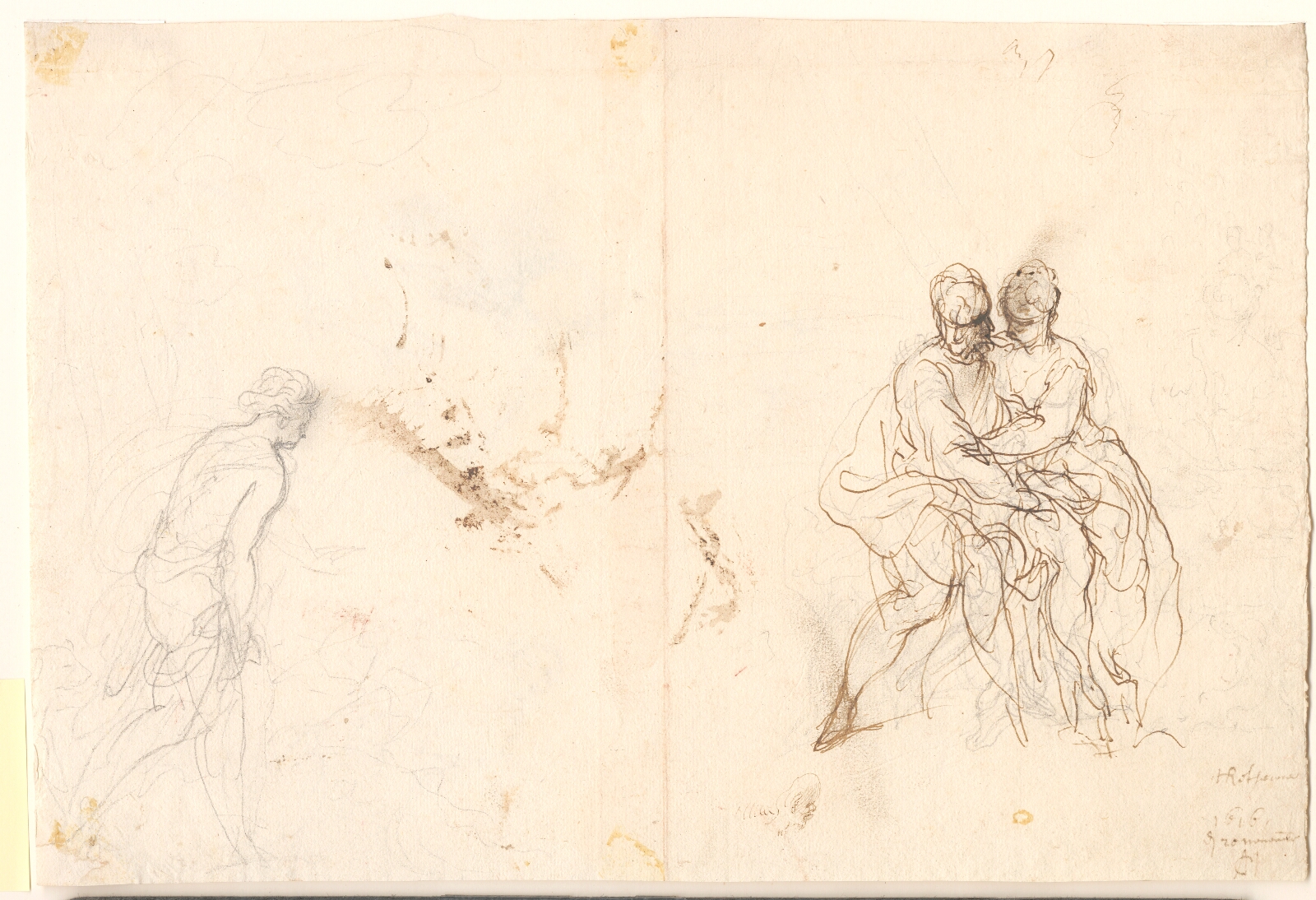 Hans Rottenhammer, Studieblad med figurkompositioner