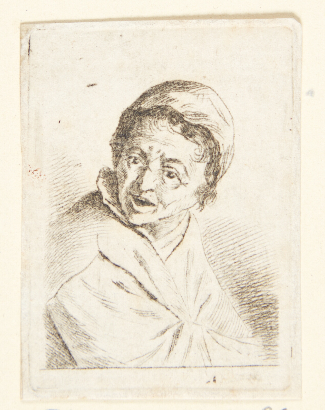 Cornelis Pietersz Bega, Brystbillede af en kvinde, vendt mod højre, hovedet drejet mod højre skulder