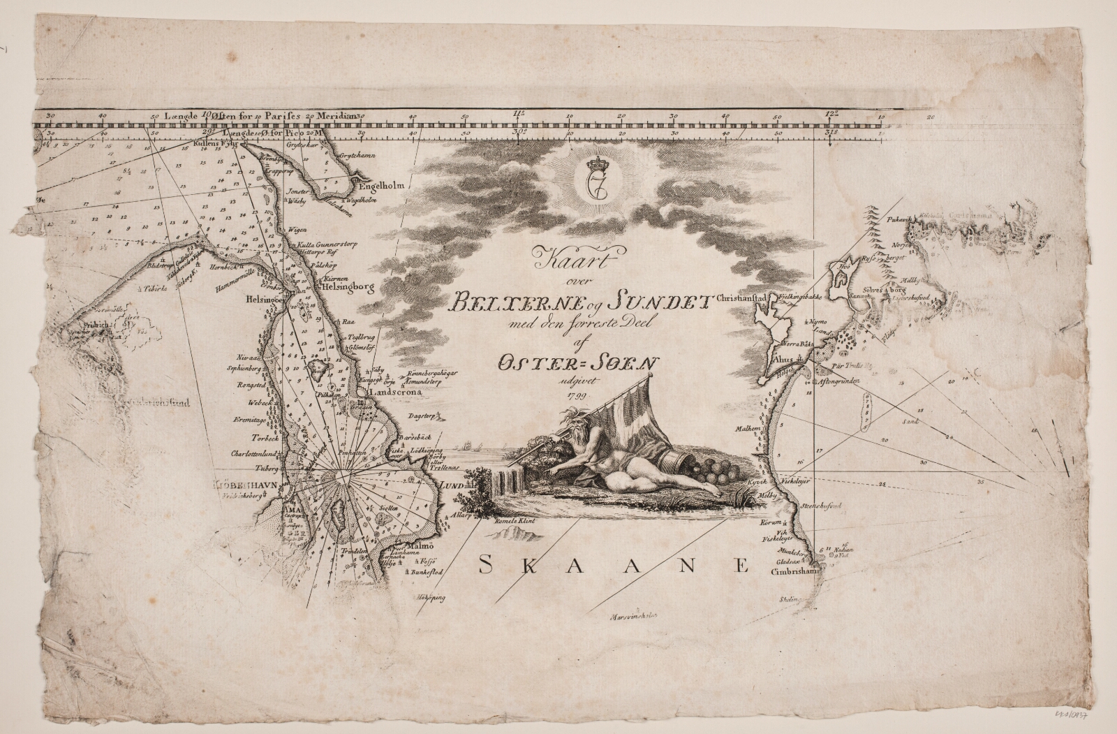 J.F. Clemens, "Kaart over Belterne og Sundet"