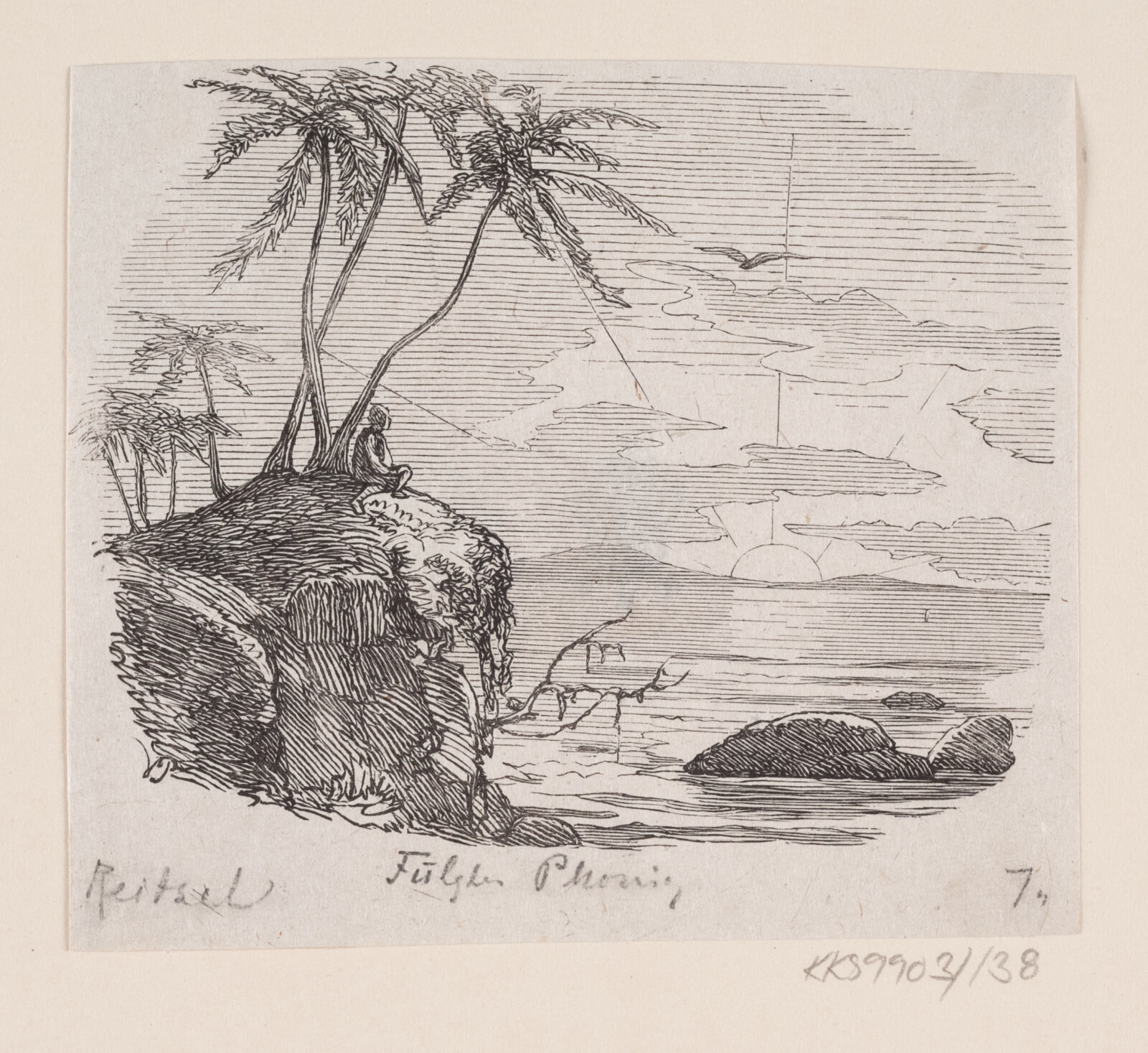 H.P. Hansen, Illustration til "Fugl Phønix" i H.C. Andersen, "Eventyr og Historier", Bind 2
