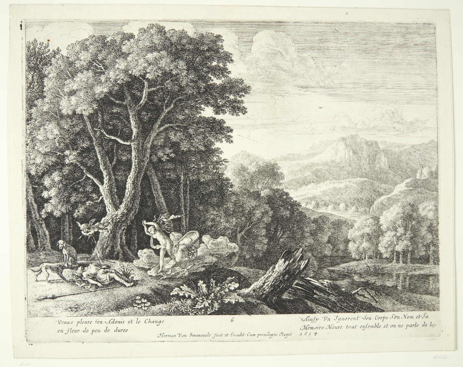 Herman van Swanevelt, Venus sørger over Adonis' død
