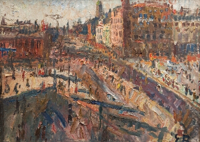 The City Hall Square with Shadows