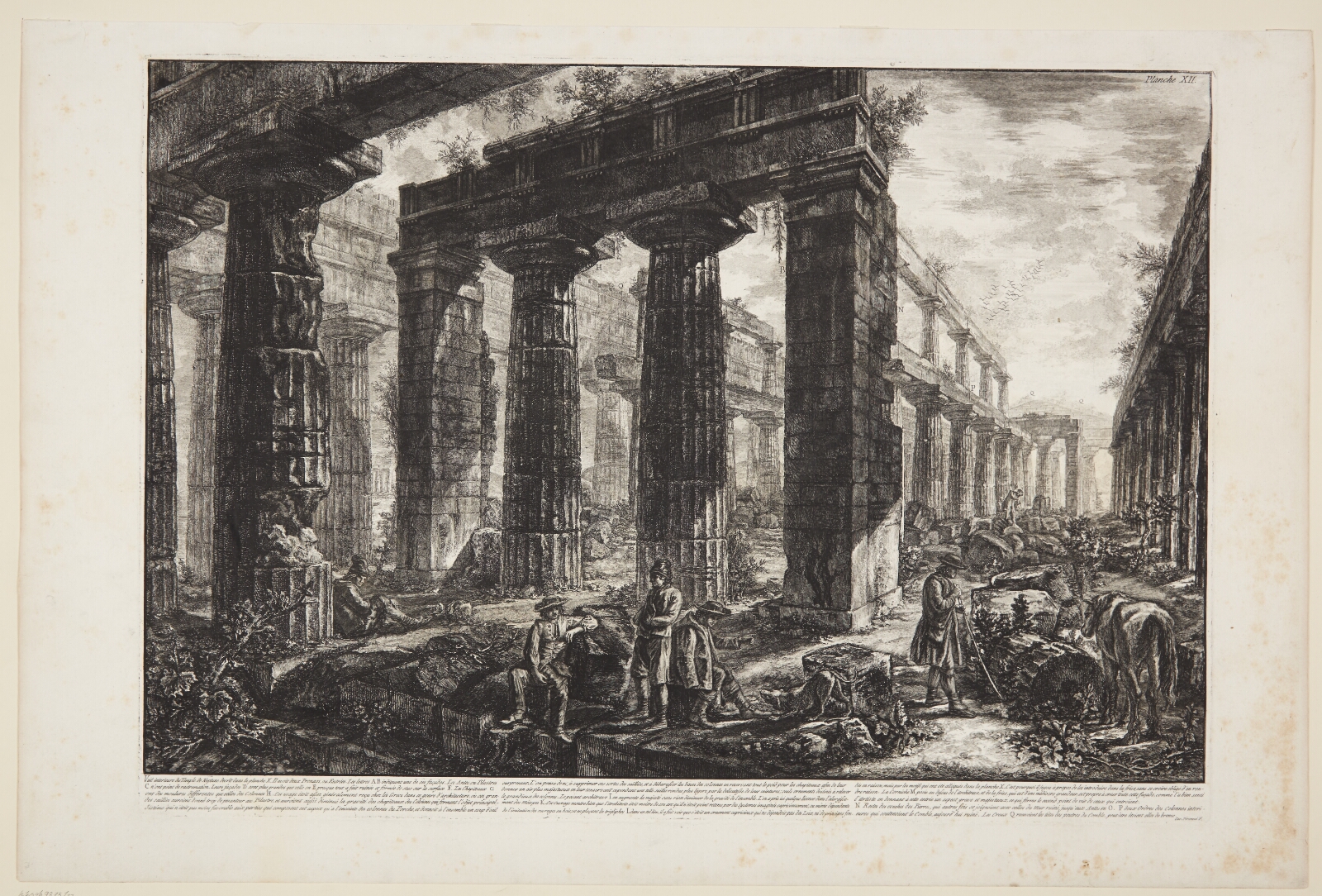 Giovanni Battista Piranesi, Det indre af Neptun-templet [...]